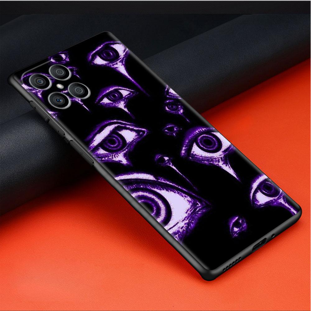 Scary Face Eyes Smiley Case For Huawei Honor X8 X9 P50 X7 50 20 8X Play 9A P40 P30 Lite P Smart 2021 Black Phone Coque