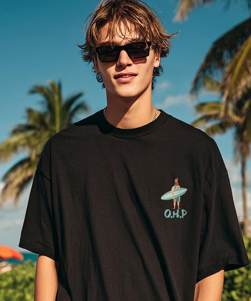 OHP Ohpxjoy4 Surferman Полуоверсайз Футболка с коротким рукавом P