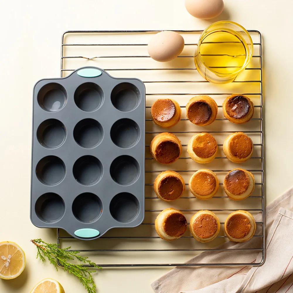 6/12 Holes Silicone Cake Mold Cupcake Pan Baking Mold Non-Stick Muffin Mould Cupcake Baking Tray DIY Muffin Cake Kitchen Tools
