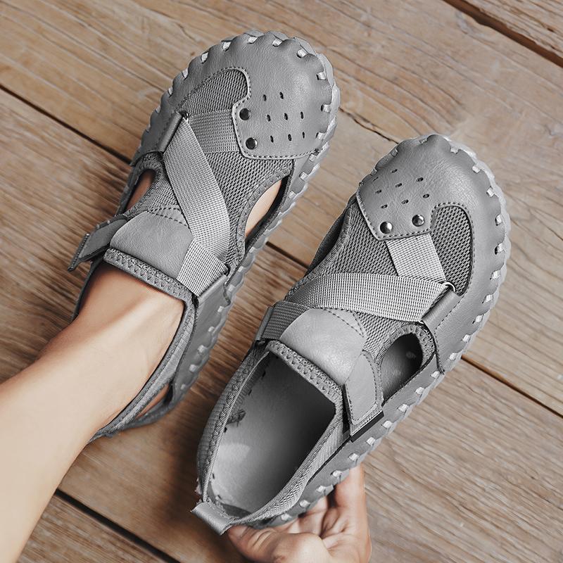 Men Sandals 2024 Brand Designer Shoes Outdoor Beach Slippers for Men Casual Shoes High Quality Non Slip Black/beige Man Slippers