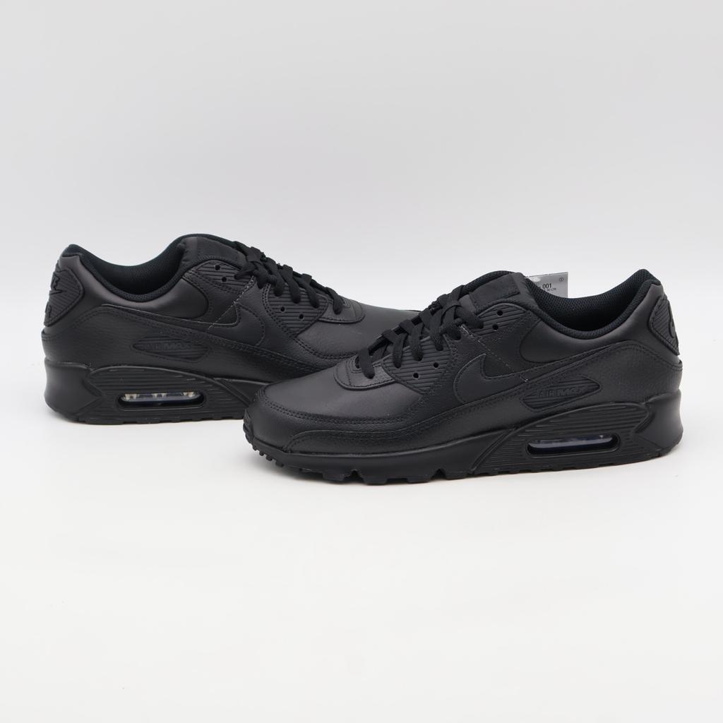 CZ5594-001 Nike Air Max 90 Кожаные "Triple Black" (Мужской)