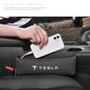 Car Seat Gap Organizer Leather Console Side Pocket Auto Crevice Filler Storage Box for Tesla Model 3 Model S X Y Accessories