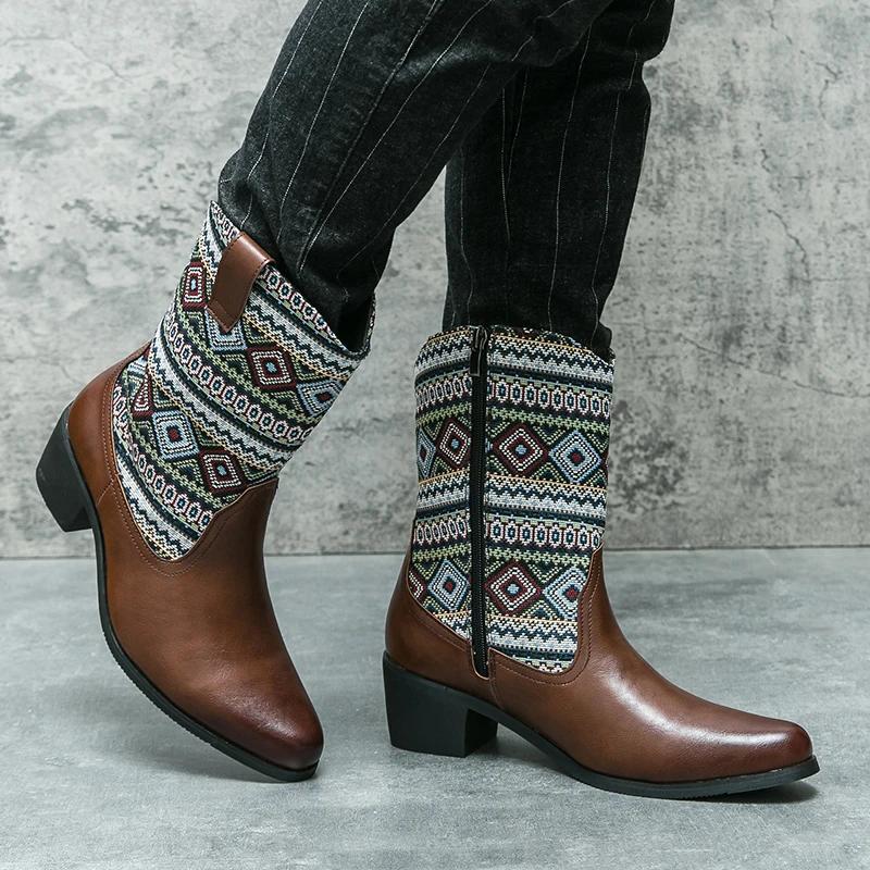 Fashion Male Shoes All-match Desert Boots Men Shoes Stylish Men Casual High Top Shoes Male Comfortable Motocross Boots