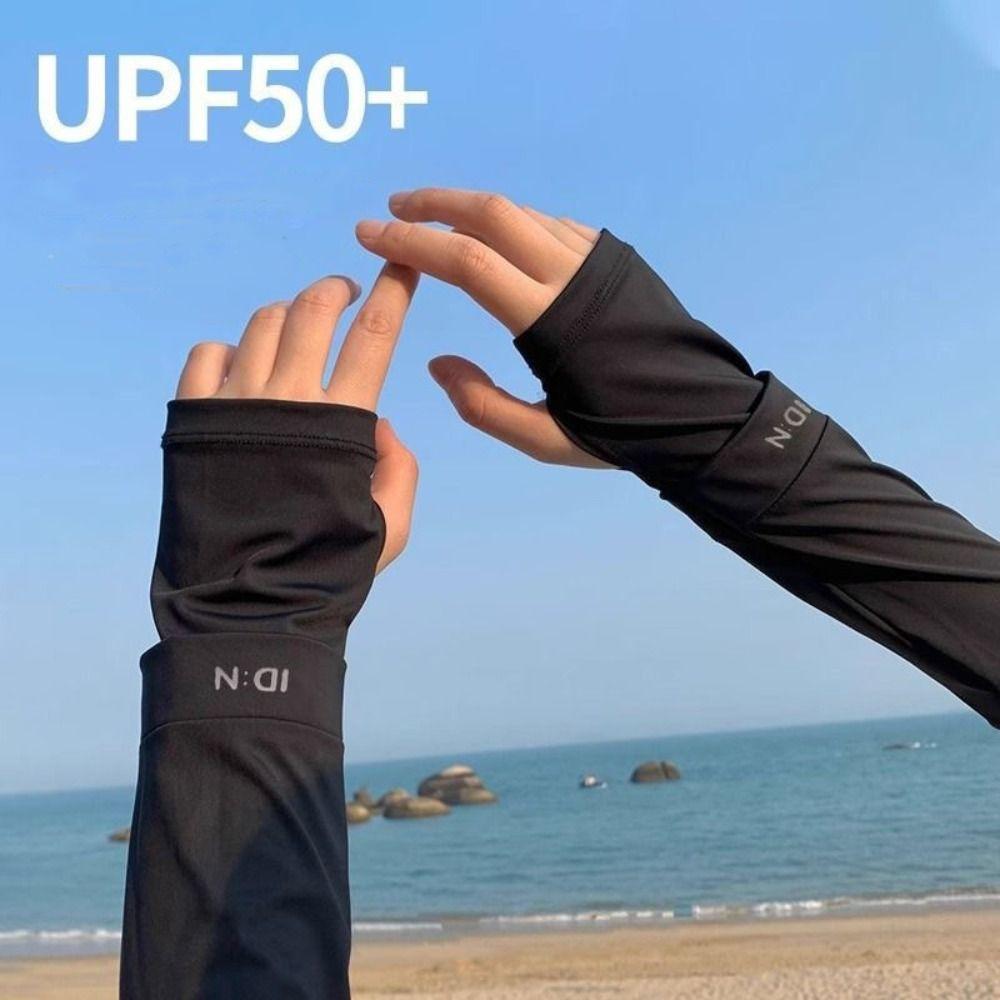 Sun Protection Ice Silk Sleeves Anti-UV Cycling Gloves Breathable Sunscreen Sleeve  Summer