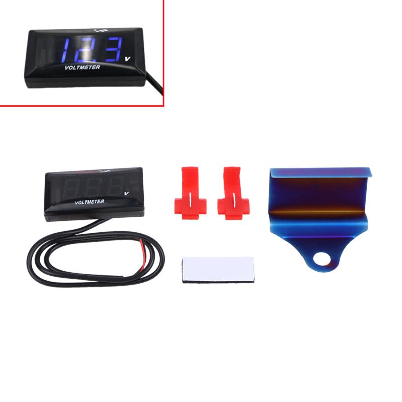 Digital Voltmeter LED Display DC10-150V for Moto with Waterproof Bracket for Reliable Automotive Use