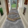 Grey Geometric Living Room Area Rug Corridor Hallway Carpet Runners Decor Crystal Velvet Anti-slip Kitchen Bedroom Rug Door Mat