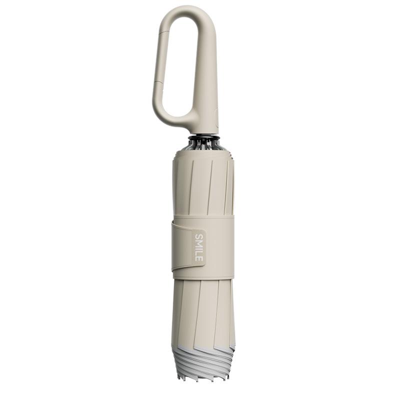 Обратный автоматический зонт с кольцевой пряжкой, устойчивый к шторму, утолщенный и усиленный ночной светоотражающий складной зонт