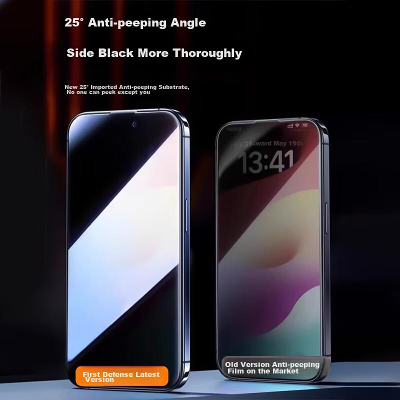 DIVI Super 2-Pack Screen Protector for Apple IPhone 15, Anti-Dust Anti-Peeping Anti-Shatter Ultra-Thin Full Coverage Dust-Free Tempered Glass Film