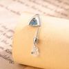 Трендовый плавающий пирсинг Хеликс 2025 года, серьга в форме кошачьего ушка, титановая сталь, циркон в форме капли воды, штанга для трагуса, пирсинг хряща тела, циркон