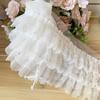 Многослойная вышивка шифоном, расширенное кружево, ткань для DIY, манжеты платья, подол юбки, домашний текстиль, отделка штор, материал для шитья