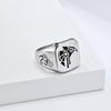 Винтажное кольцо из титановой стали с изображением египетского фараона Гора, бога неба, для мужчин, модное литературное тотемное покровительствующее украшение, аксессуар для мужчин в стиле хип-хоп
