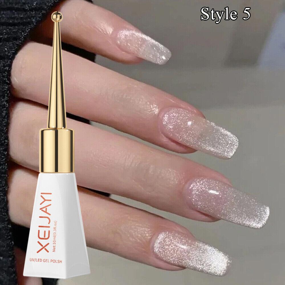 Магнитный гель-лак Aurora Crystal Cat Eye Gel Polish для ногтей, замачиваемый УФ-гель для ногтей