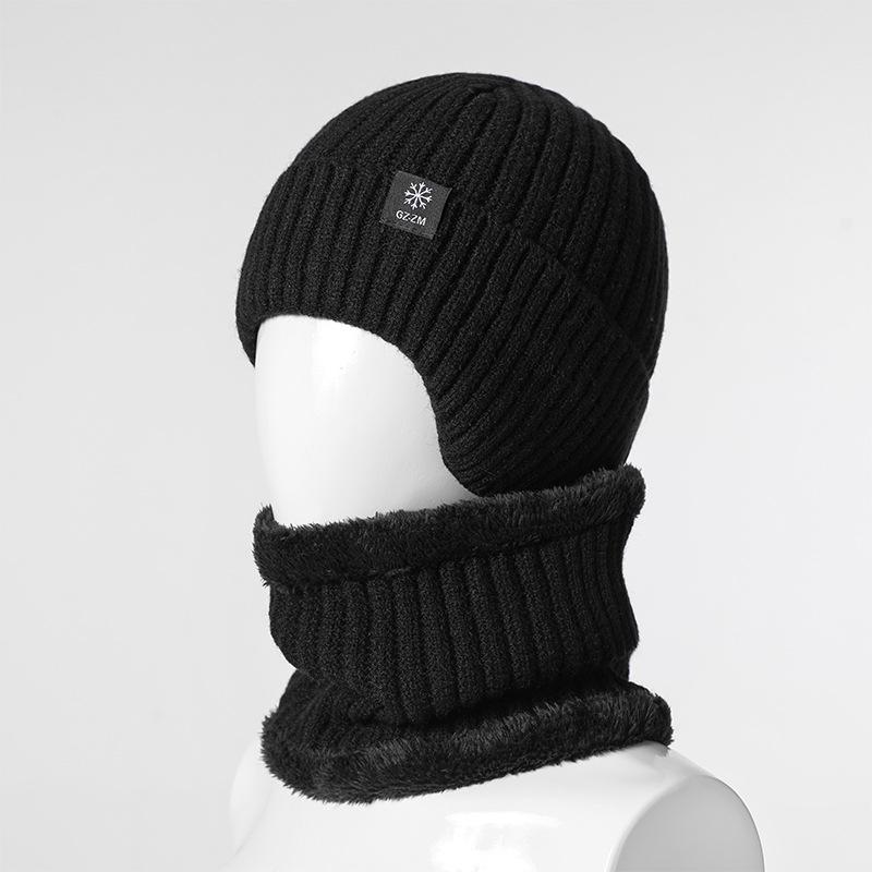 In the elderly hat men winter warm ear protection old man dad grandfather thickened knitted wool hat men winter
