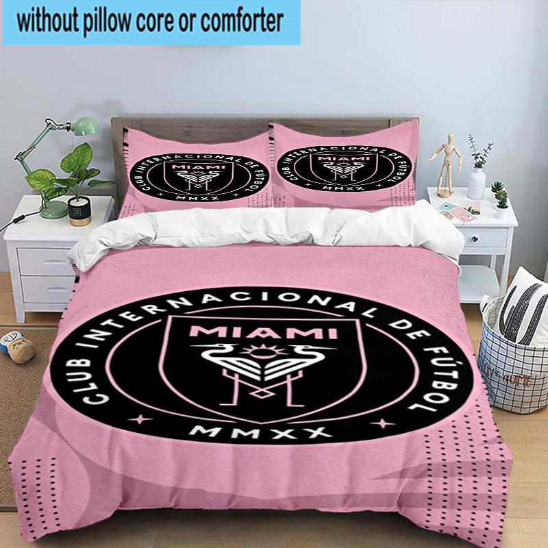 3pcs Inter Fc Emblem Printed Bedding Set Duvet Cover Closure Includes 1 Duvet Cover & 2 Pillowcases Bedding Sets Home Decor Gifts