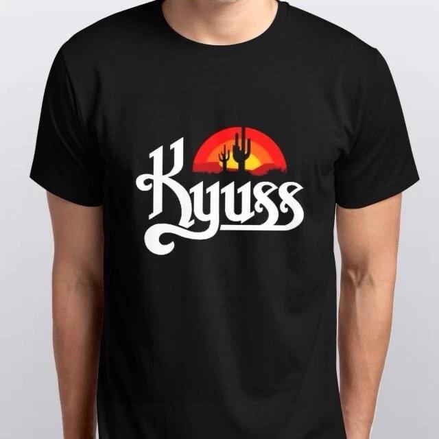 KYUSS Хлопковая футболка 100% Мужские футболки Топ Размеры S M L XL XXL Цвета Черный, Белый