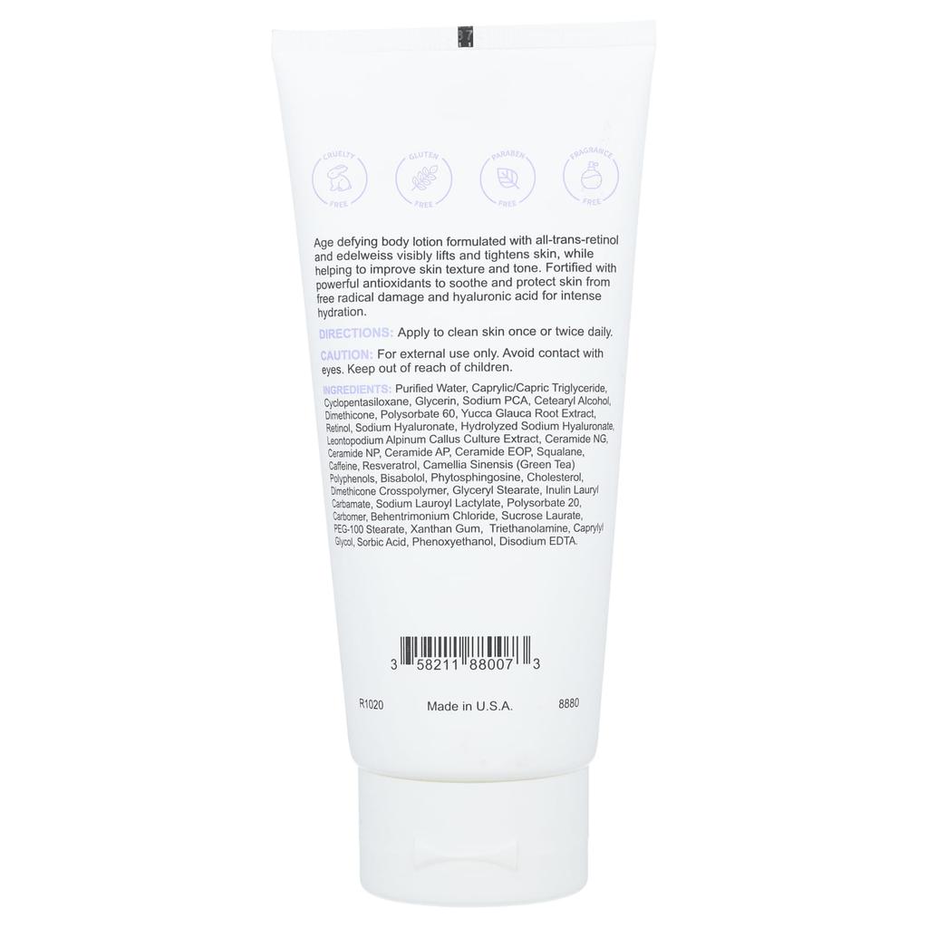 Антивозрастной, Ретинол Разглаживающий + Подтягивающий Лосьон для Тела, 200 мл(6,7 жидких унций)