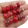 10/25/50pcs Assorted Resin Imitation European Large Hole Beads Rhinestone Metal Spacer Charms Bead Assortments for DIY Crafts Bracelets Jewelry Making