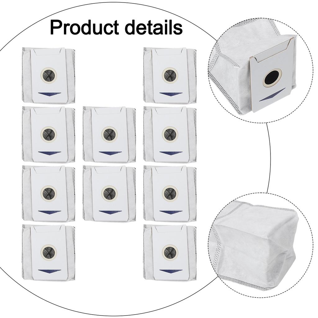 For T30S PRO For Ecovacs T30S Dust Collection Bags Dust Bag Home Cleaning Easy Install Dust Bags 10 Pack Dust Bags