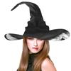 1PC Creative Carnival Costume Accessories Cosplay Black Tulle Halloween Witch Hat Feather Fashion