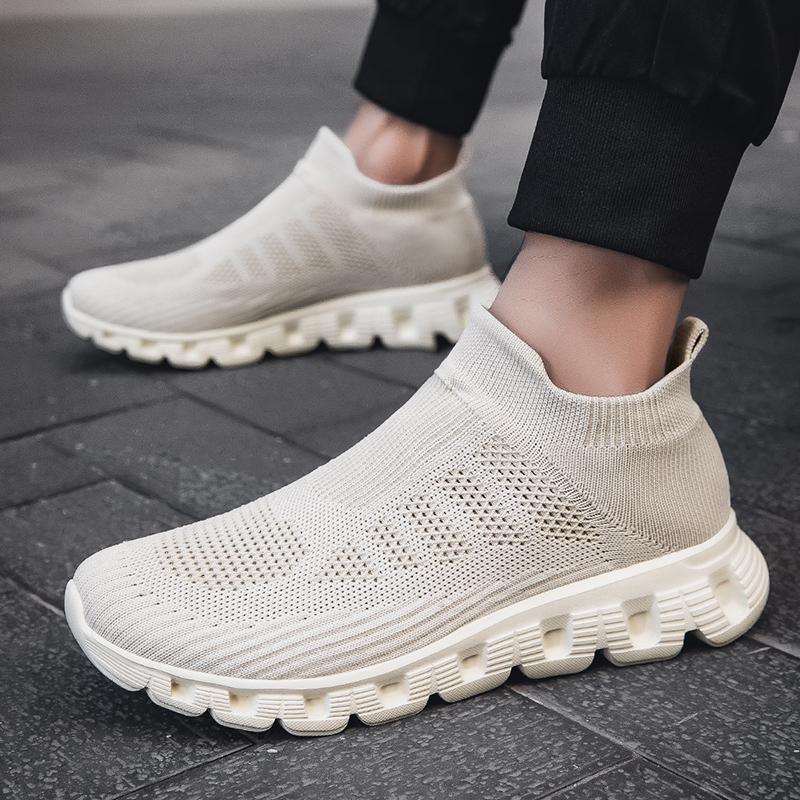 2025 New Men's Casual Sneaker Breathable Ultralight Slip On Shoes Mesh Sock Mouth Jogging Athletic Women Sneakers
