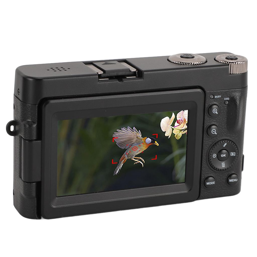 Цифровая камера 4K 48МП 16-кратный цифровой зум автофокус стабилизация изображения с 3-дюймовым откидным на 180 градусов ЖК-экраном