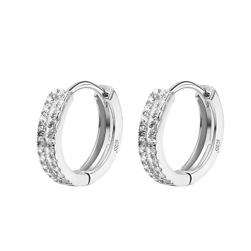 Серьги из стерлингового серебра и платины с муассанитом: Женские роскошные, невыцветающие, ультра-блестящие серьги в стиле бриллиантов