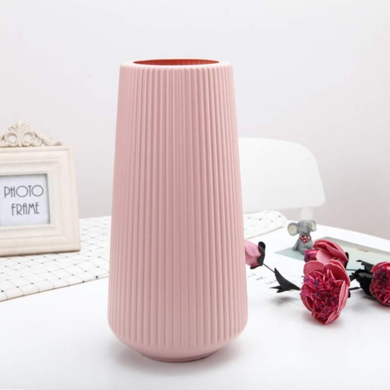 INS Plastic Vase Simple Vase Flower Arrangement Container Storage Bottle for Flowers Living Room Modern Home Decor