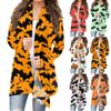 Women's Print Long Sleeve Front Cardigan Halloween Printed Top Lightweight Jacket