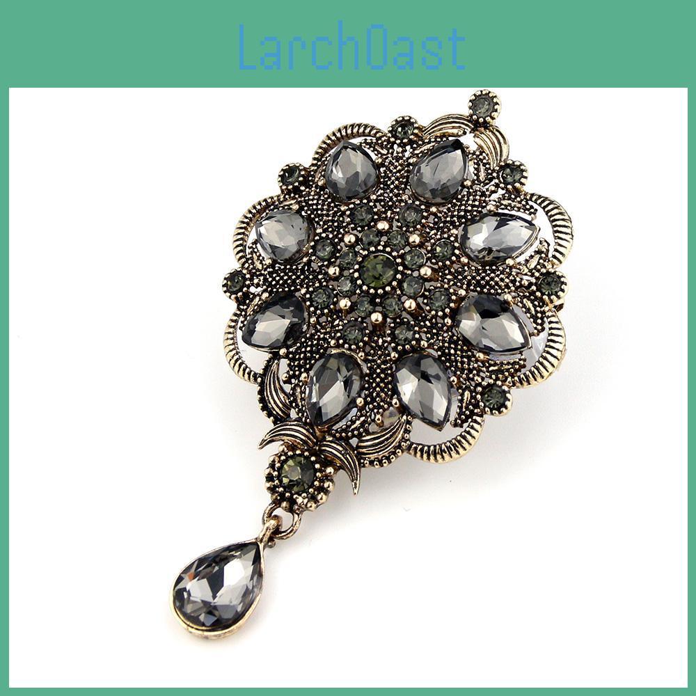 Crystal Wedding Pin Women Brooches Bridal Bijoux Round Flower Baroque Brooch