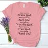 Trust God Thank God Harajuku Tshirt Lovely Faithful Vintage Clothes High Street Kpop Tees 90s Trend Graphic T Shirts Camisetas