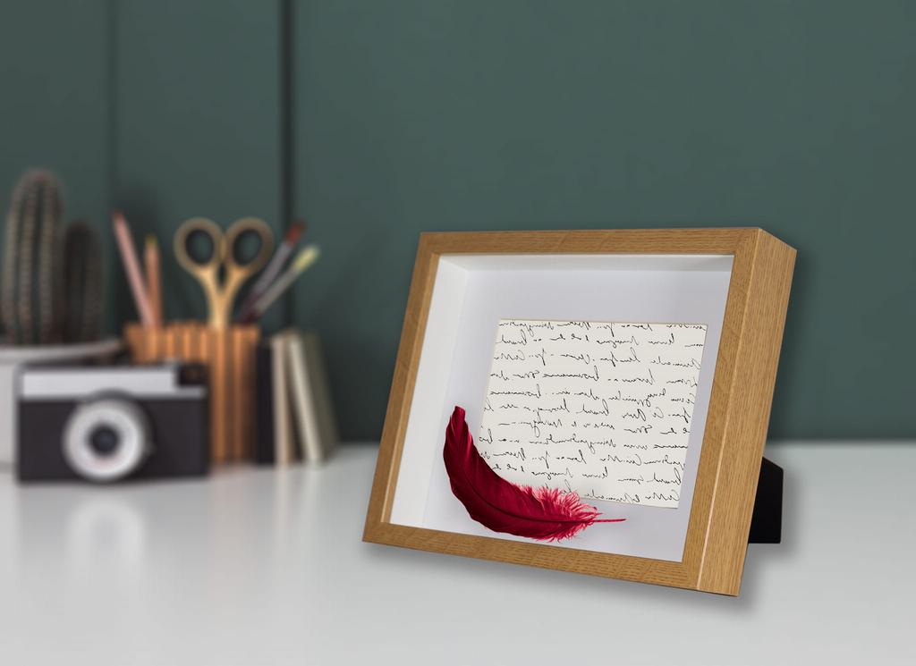 Ramka Na Zdjęcie 3D Głęboka Shadow Box 20X25Cm Dębowa 13X18 Cm