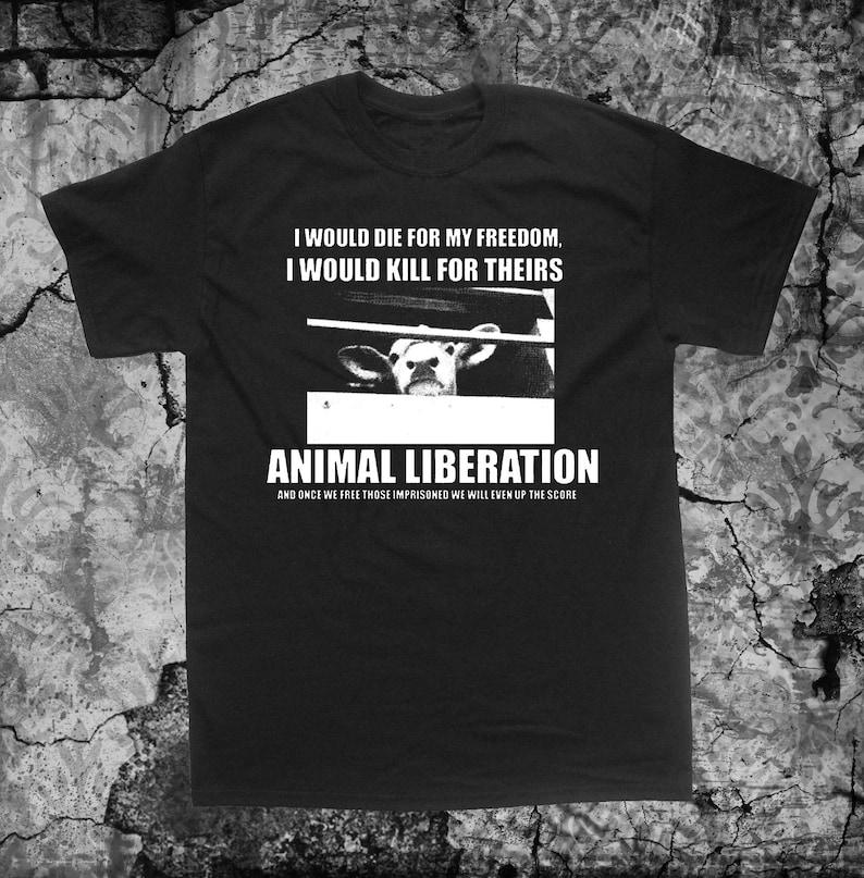 230 г/м² 100% хлопок Футболка Animal Liberation вегетарианская веганская футболка с надписью «Punk Anarcho Meat Is Murder Front Alf Animal Welfare Rights Elf Earth First Peta A»