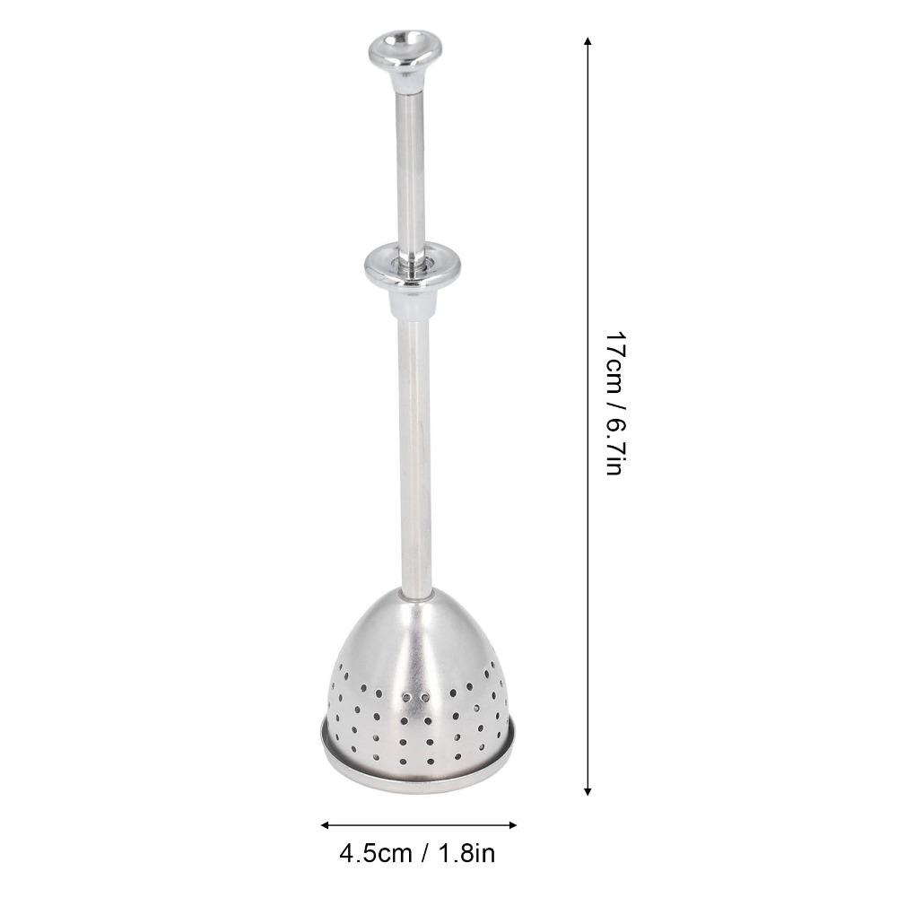 2 Pcs Set Fine Holes Tea Strainer Long Handle Stainless Steel Infuser Loose Leaf Tea