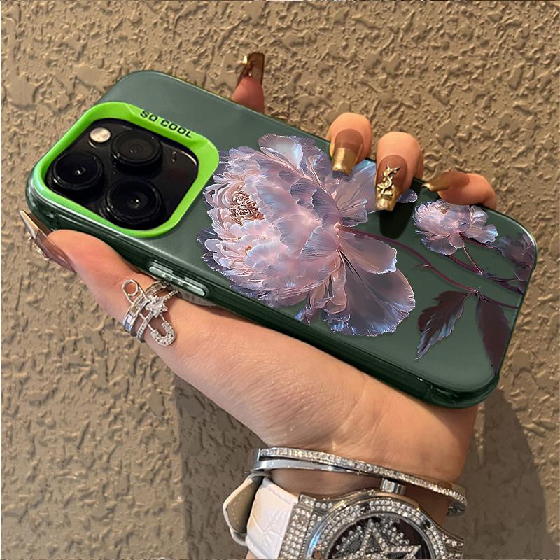 Чехол для телефона с хорошим значением Пион для iPhone 17 16e 16 15 14 13 12 11 mini Pro Max XSMAX 8 7 Air Plus Противоударная Матовая Задняя Крышка
