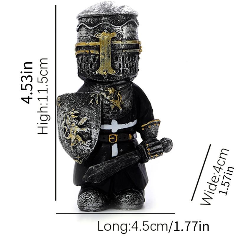 Гном орнамент статуя украшение для двора сад гоблин солдат рыцарь стража статуэтка доспехи миниатюрная скульптура украшение