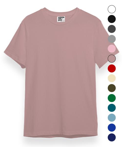 REBRENNER 20-Count Plain Crew Neck Short Sleeve T-Shirt 14 Colors (D Type)