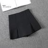 Женская мини-юбка с высокой талией и боковым разрезом, однотонная короткая юбка, дизайн трапециевидной формы, рабочая юбка с защитой от воздействия