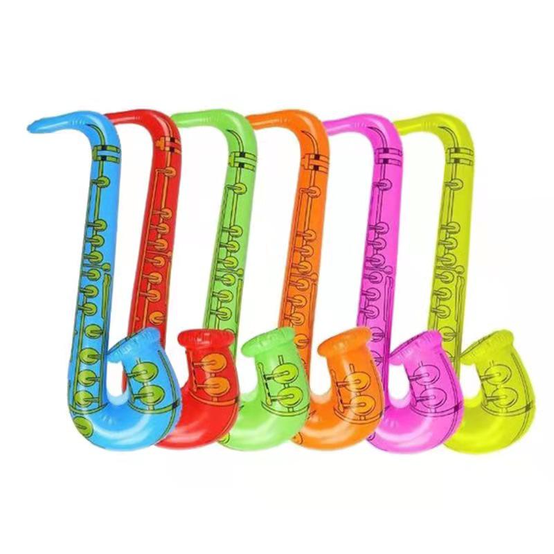 Набор надувных музыкальных инструментов из ПВХ для детей - Гитара и Микрофон, реквизит для сценических вечеринок.