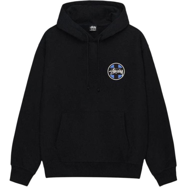Stussy Худи с принтом "Крест и Точки" Черное Мужские Топы 1925112-BLAC