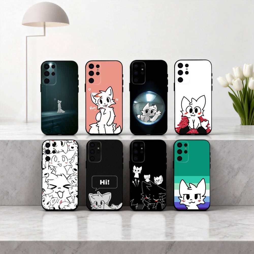 1 шт. C-Cute B-Boykisser -R Чехол для телефона Samsung S25,24,23,22,30,21,10,9,Ultra,Plus,Lite,FE,4,5 G Мягкий Черный Чехол