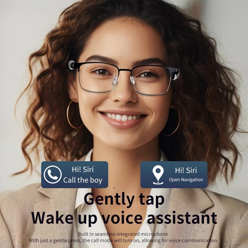 CLLOIO Беспроводные Bluetooth Смарт-очки для коррекции зрения Анти-синий луч Фотохромные очки для чтения при близорукости Прогрессивные очки GS06