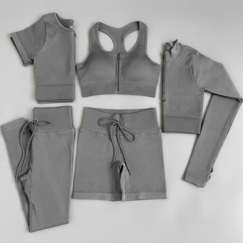 Women's Tracksuit Seamless Yoga Set Workout Sportswear Gym Clothing Fitness Sports Suits