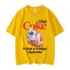 Funny Abstract Print Cotton T-Shirt Men Streetwear Casual Short Sleeve Tee