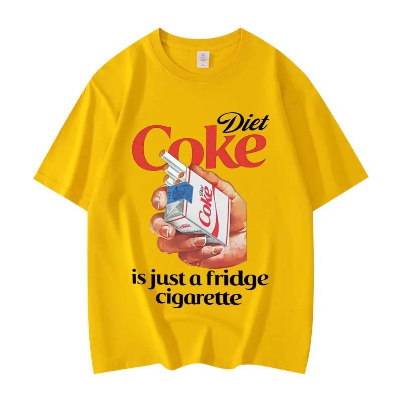 Funny Abstract Print Cotton T-Shirt Men Streetwear Casual Short Sleeve Tee