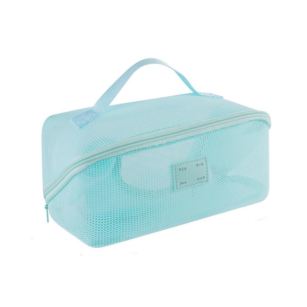 Square Transparent Mesh Cosmetic Bag Lightweight Storage Toiletry Bag  Camping