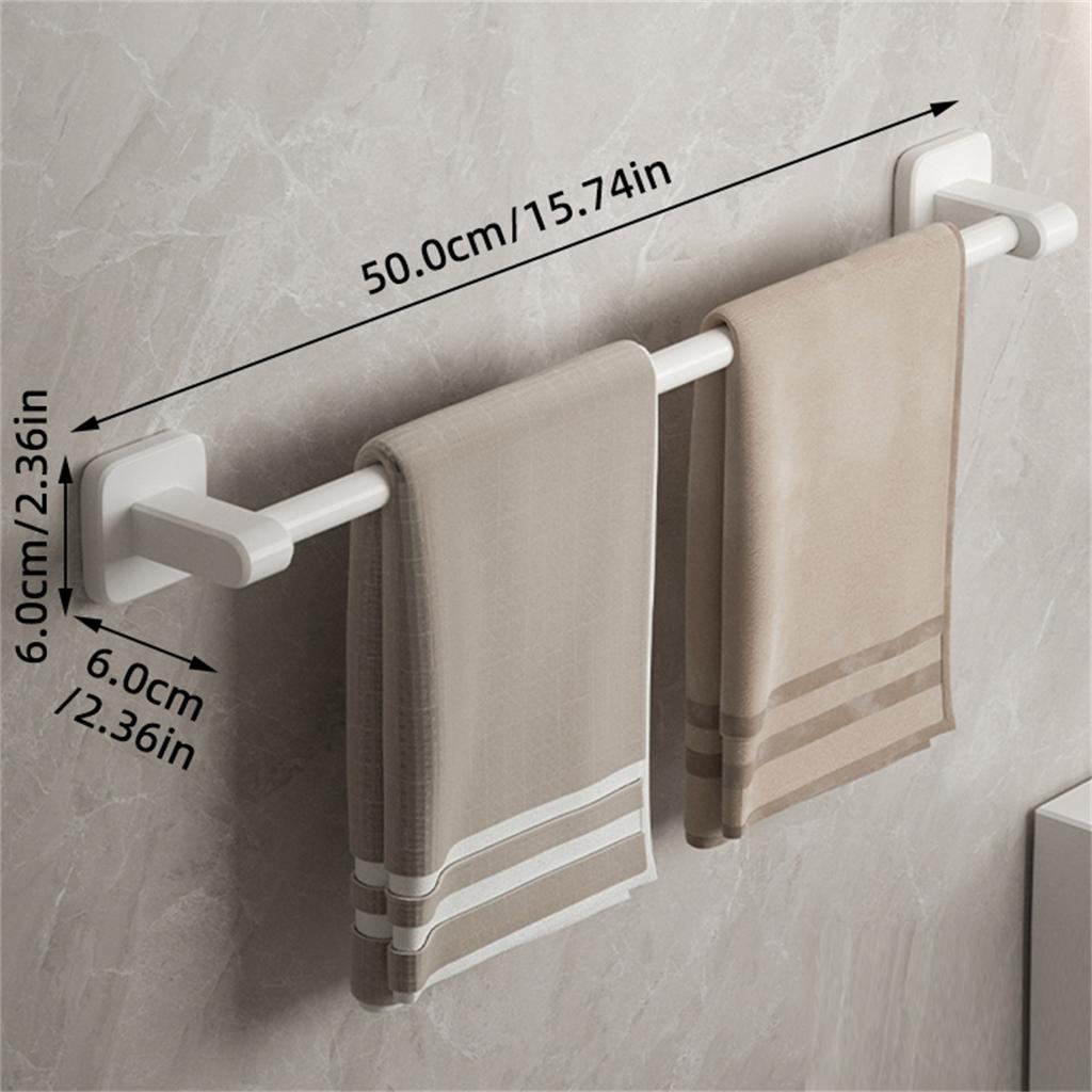 Wall Mounted Towel Rack Bathroom Storage Rack No Drilling Bathroom Horizontal Bar Towel Rack Kitchen Bathroom Accessories