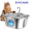CE 3,2 л 108 унций Фонтанчик для воды из нержавеющей стали лодочного типа с окошком уровня USB Диспенсер для собак и домашних животных