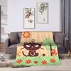 Cute Chococats Blanket Quality Soft Black Cat Throw Blanket Autumn Child Bedroom Aesthetic Bedspread