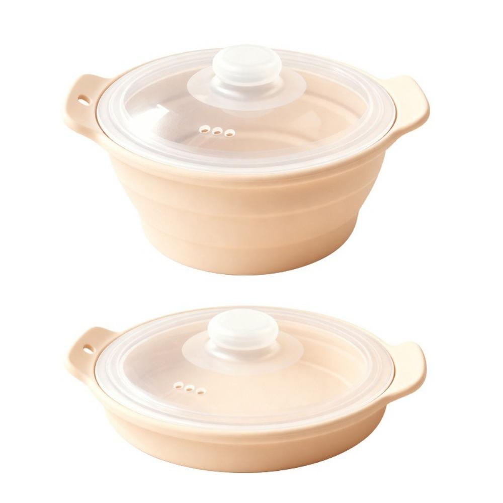 Heat-resistant Silicone Steamer Foldable Microwave Steamer Bowl Steamed Vegetable