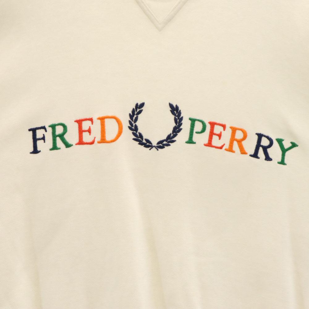 Fred Perry Сделано в Японии Свитшот с длинным рукавом S Белый Мужской Б/у